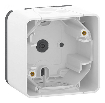 MUREVA Styl Бокс 1-постовой для накл. монтажа, белый IP55 Schneider Electric
