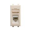 Компьютерная розетка RJ-45 модульная, кат.5е, "Avanti", "Ванильная дымка", 1 модуль DKC