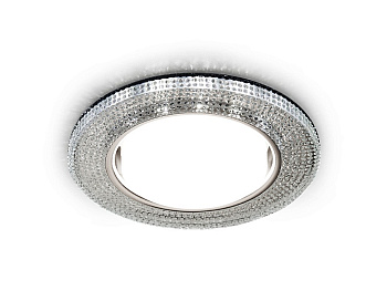 Встраиваемый точечный светильник со светодиодной лентой G290 CH хром/прозрачный GX53+3W(LED WHITE) Ambrella Light