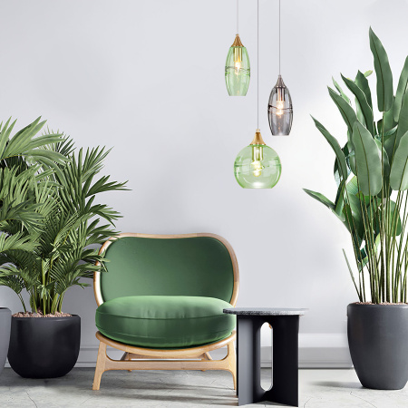 Подвесной светильник 1*E27 40Вт бронзовый IP20 (50221/1 зеленый) Eurosvet