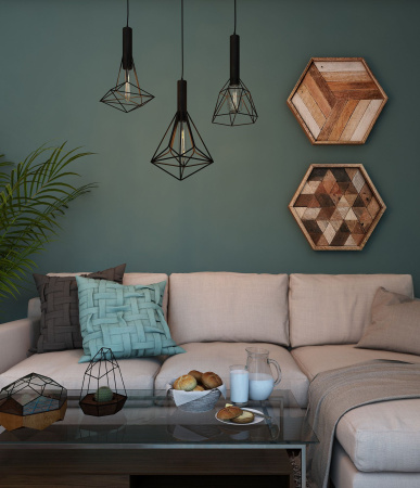 Подвесной светильник 3*E27 60Вт Черный IP20 Spider T021-03-B Maytoni