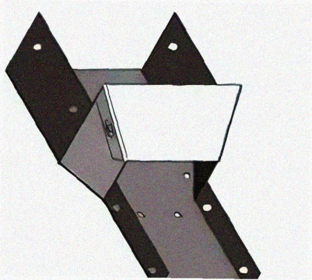 Лоток переходной замковый ЛПЗ 200х65-100х65 УТ1,5, оцинкованный лист, S1,0