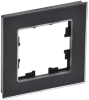 BRITE Рамка 1-мест. РУ-1-2-Бр стекло черн. матовый IEK