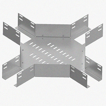 Лоток крестообразный перфорированный КМ 400х50 УТ1,5, оцинкованный лист S1,0