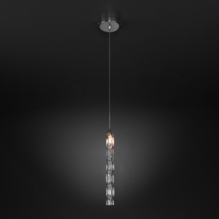 Подвесной светильник со стеклянным плафоном 1*G4 3Вт хром IP20 Lynn (50381/1 хром) Eurosvet