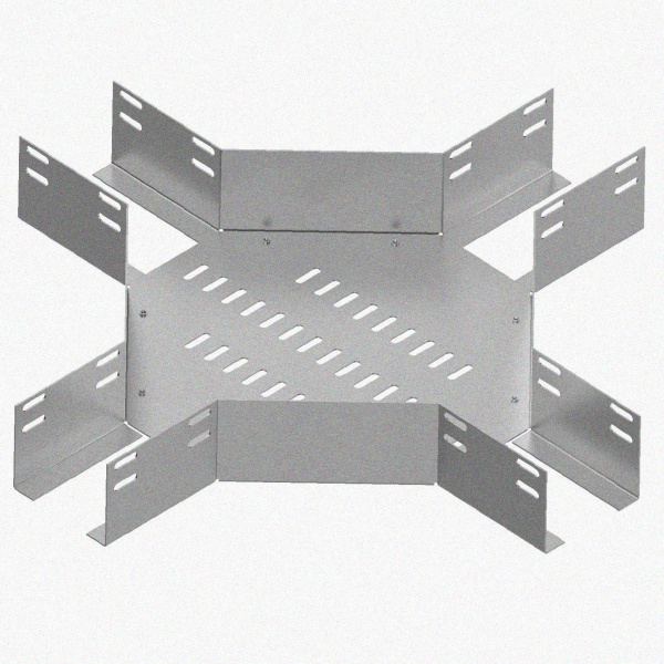 Лоток крестообразный перфорированный КМ 400х50 УТ1,5, оцинкованный лист S1,0