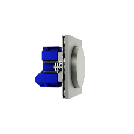 Светорегулятор встраиваемый Voltum S70 поворотно-нажимной 600 Вт, (сталь)