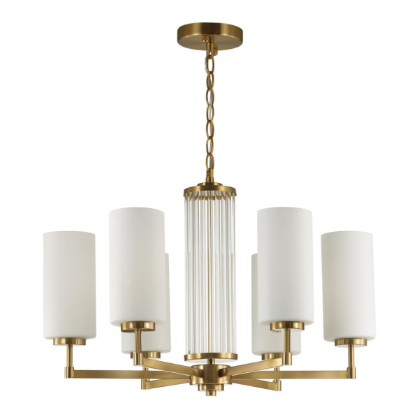 Люстра E27 6*40W KASALI матов.золотой/белый/стекло ODEON LIGHT