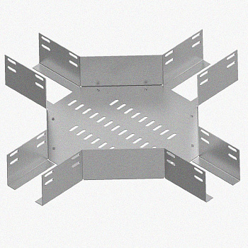 Лоток крестообразный перфорированный КМ 100х50 УТ1,5, оцинкованный лист S1,0