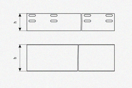 Лоток глухой ЛМГ 500х200х3000 УТ1,5, оцинкованный лист S1,5