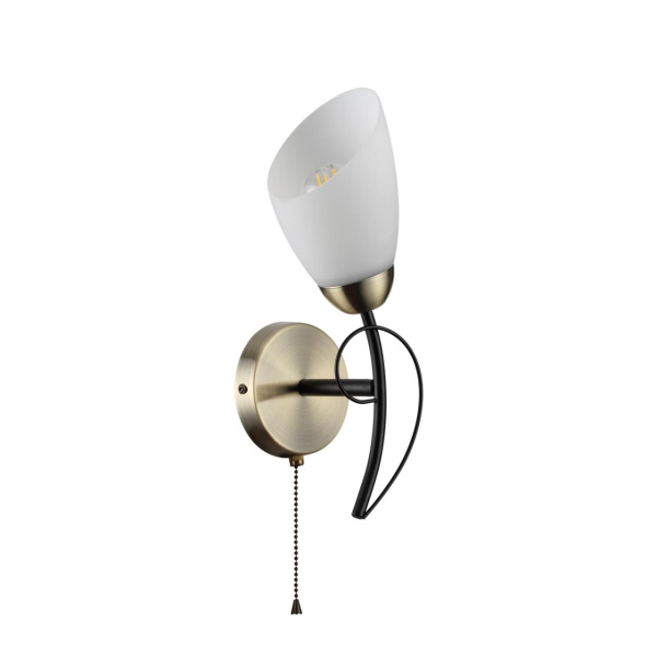 Бра с выкл.E27 40W 220V ELIANA черный,бронза LUMION