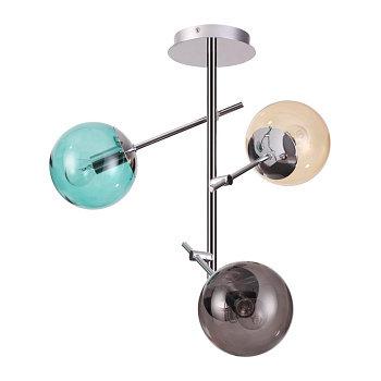 Люстра потолочная E14 3*40W 220V SIERRA хром,разноцветный LUMION