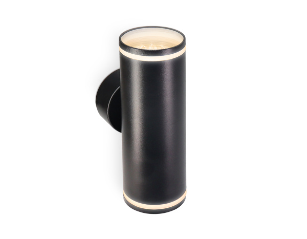 Настенный светильник со сменной лампой GU10 и акрилом FW2489/2 BK черный GU10/2 max 12W 170*55*95 Ambrella Light