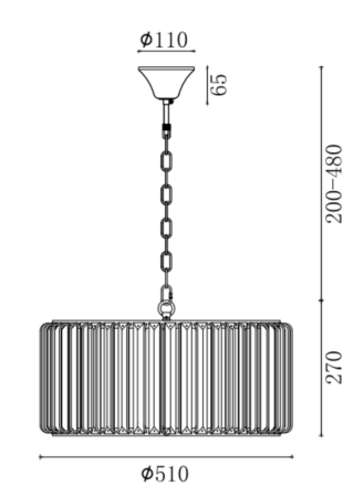 Подвесной светильник 5*E14 60Вт Золото IP20 Esme FR1005PL-05G Freya