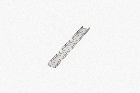 Лоток замковый перфорированный ЛМЗ 200х100х3000 УТ1,5, оцинкованный лист, S1,0