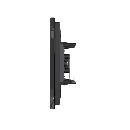 Розетка аудио RCA "2-ой тюльпан" двойная Черная Livolo