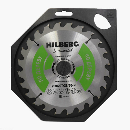 Диск пильный Industrial Дерево 200*32/30*24Т HW203 Hilberg