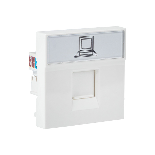 Розетка RJ45 кат, 5e, 2 модуля EKF