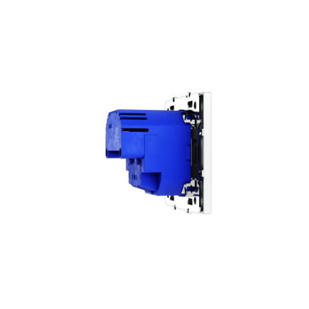 Розетка встраиваемая Voltum S70 с заземлением и защитными шторками, 16А, с USB, A+C, (белый матовый)