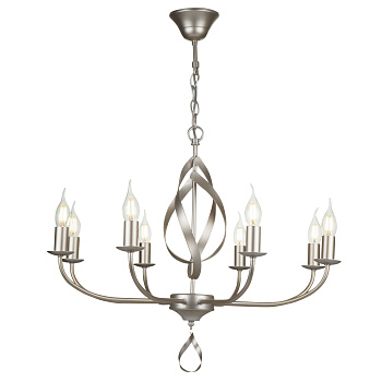 Люстра 8*E14 40Вт Серебро Антик IP20 Sealy FR5027PL-08S Freya