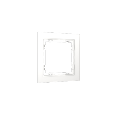 Рамка стеклянная Voltum S70 на 1 пост, (белый, матовый, стекло)