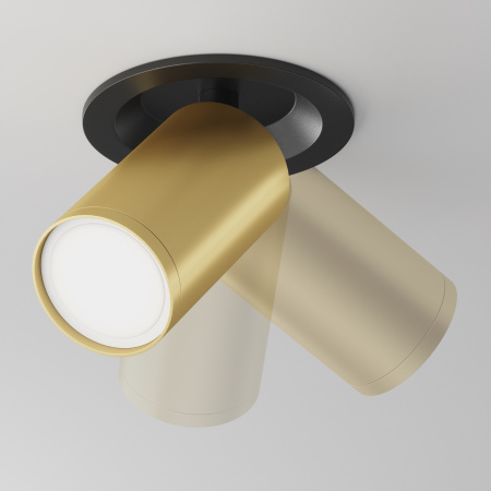 Потолочный светильник 1*GU10 10Вт Черный и Матовое золото IP20 Ceiling & Wall C048CL-U-1BMG Technical Maytoni
