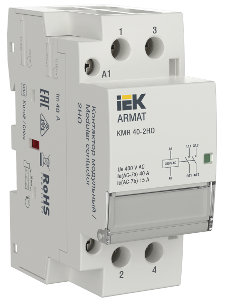 Контактор модульный KMR 40А 230В AC 2НО ARMAT IEK