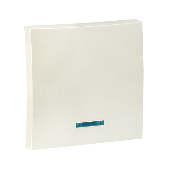 Валенсия Лицевая панель выключателя 1-кл, с индикатором 10А жемчуг EKF