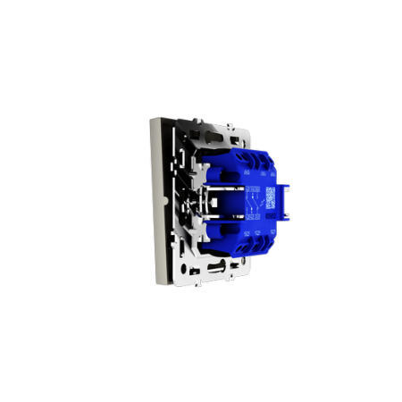 Проходной переключатель встраиваемый Voltum S70 двухклавишный 10А, (шелк)