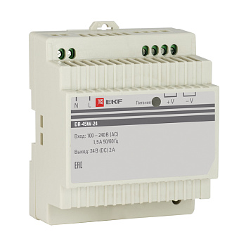 Блок питания 24В DR-45W-24 PROxima EKF
