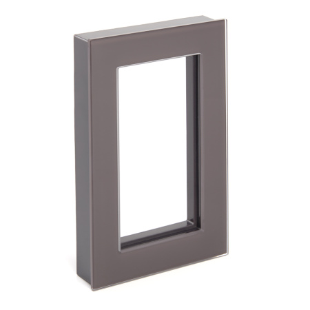 Рамка 2-местная (без перемычки), стекло, STEKKER, GFR00-7012-04, серия Катрин, шоколад