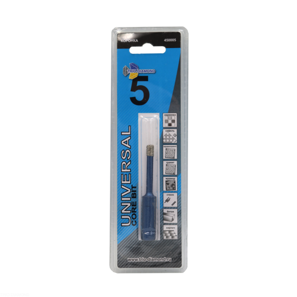 Коронка алмазная универсальная 5 мм 450005 Trio-Diamond