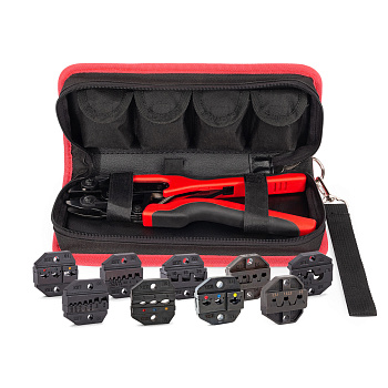 пресс-клещи (кримпер) с девятью матрицами для опрессовки изолированных и неизолированных наконечников КВТ