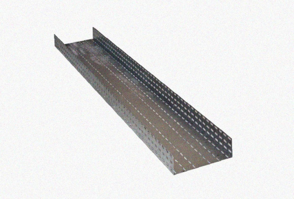 Лоток перфорированный ЛМ 400х50х3000 УТ1,5, оцинкованный лист + окрашенная, S0,8