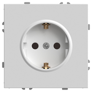 Розетка 1-местная с защитной шторкой с/з (механизм), STEKKER, 250В, 16А, серия Эмили, RST16-5110-01, белый фарфор, soft touch