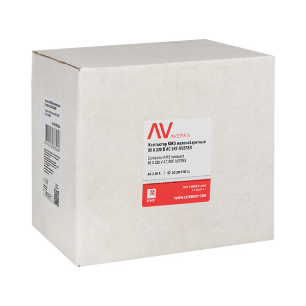 Контактор КМЭ 80А 230В АС AVERES EKF