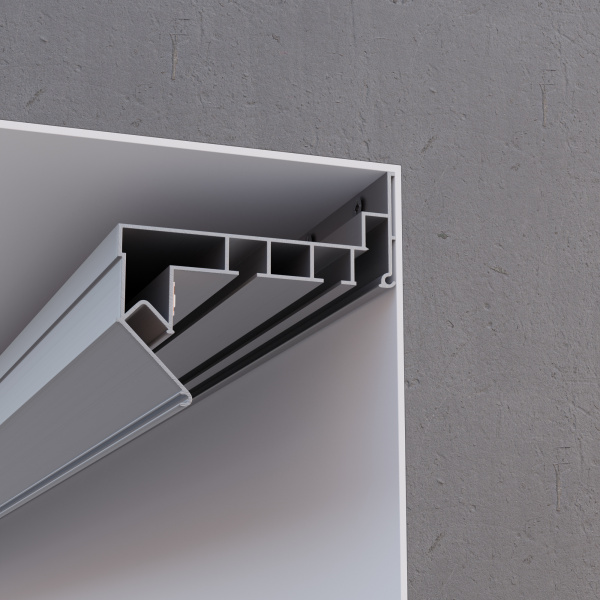 08-59 Профиль алюминиевый для натяжного потолка под светодиодн. ленту (элемент с карнизом), 71х61 мм, 2 м APEYRON