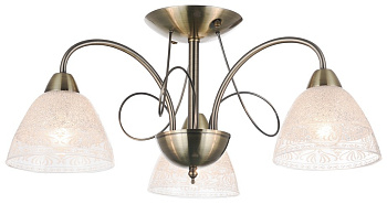 Люстра потолочная Бронза/Прозрачный с рисунком E14 3*60Вт 352-507-03 VELANTE