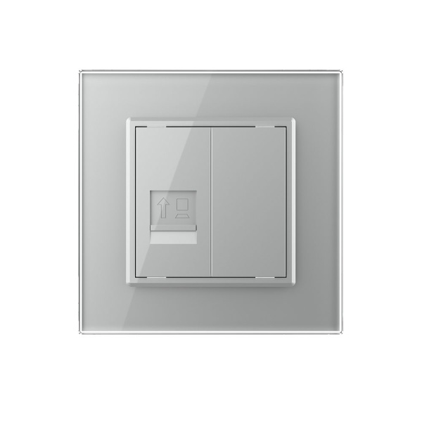 Розетка КОМП RJ-45 Серая Livolo