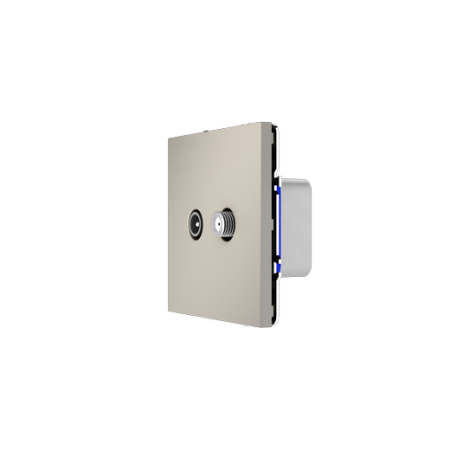 Розетка телевизионная встраиваемая Voltum S70 оконечная TV+SAT, (кашемир)