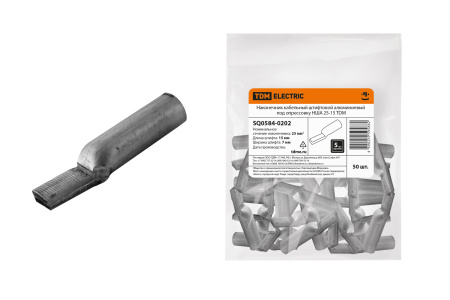 Наконечник кабельный штифтовой алюминиевый под опрессовку НША 25-15 TDM