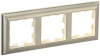 BRITE Рамка 3-мест. РУ-3-Бр беж./шамп. IEK