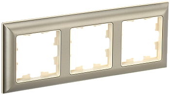 BRITE Рамка 3-мест. РУ-3-Бр беж./шамп. IEK