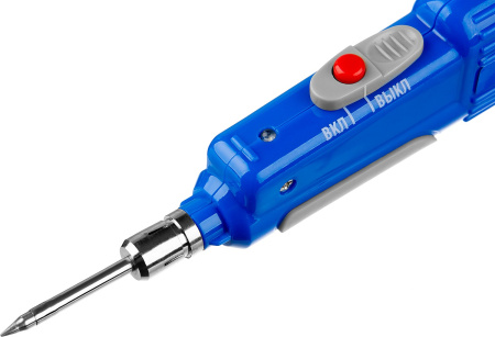 Беспроводной паяльник 6Вт, высокотемпературное жало, 3AA, конус ЗУБР