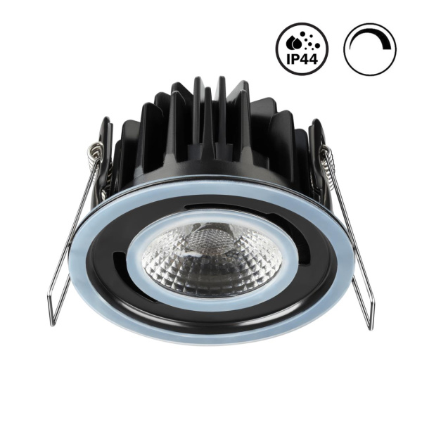 Встр.влагозащищённый димм.св-к IP44 LED 3000К 8W REGEN черный NOVOTECH