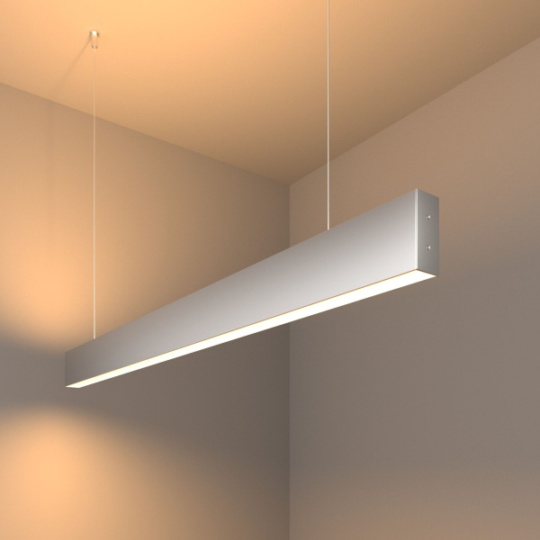 Линейный светодиодный подвесной двусторонний светильник 40Вт 3000К серебро матовое IP20 (a041520) Elektrostandard Pro