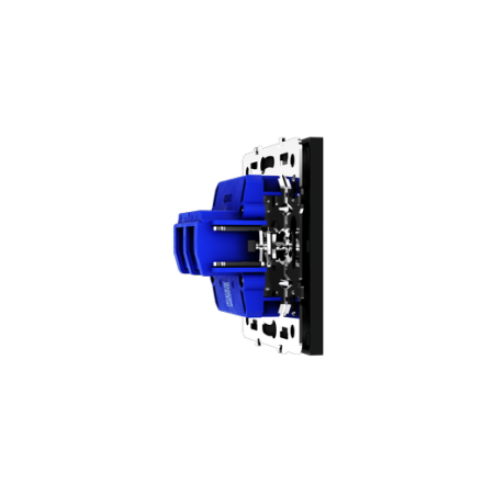 Розетка акустическая встраиваемая Voltum S70 4-местная, (черный матовый)