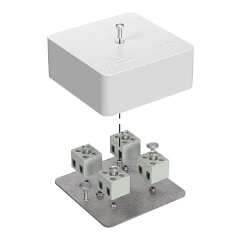 Коробка огнестойкая для кабель-канала 40-0450-FR1.5-8 Е15-Е120 75х75х30 RAL9003 Промрукав (87 шт/уп)