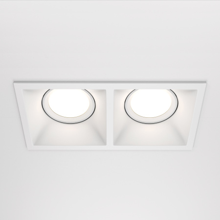 Встраиваемый светильник 2*GU10 50Вт Белый IP20 Downlight DL029-2-02W Technical Maytoni