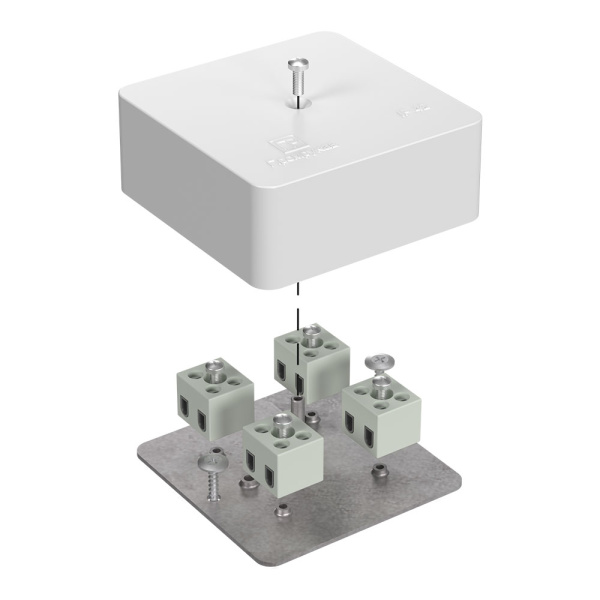 Коробка огнестойкая для кабель-канала 40-0450-FR2.5-8 Е15-Е120 75х75х30 RAL9003 Промрукав (87 шт/уп)